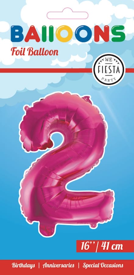Folieballon 16" nmr. 2 - Roze
