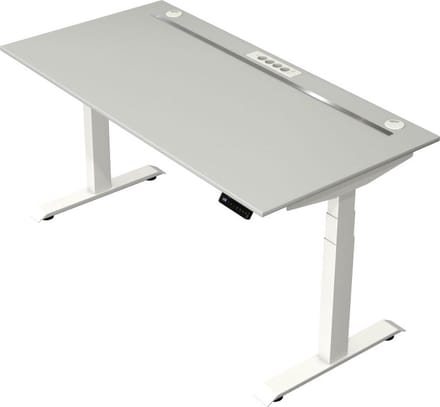 Kerkmann - Zit sta bureau Move Boost 4 - 160x80cm - licht grijs-wit