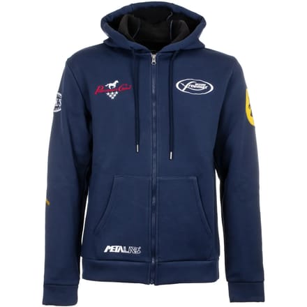 Hoodie paardrijden Full zip multilogo Pool's