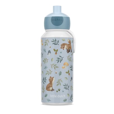 Mepal Pop-up drinkfles Campus Little Dutch - 400 ml - Sluit goed af - Drinkbeker voor kinderen - Forest Friends