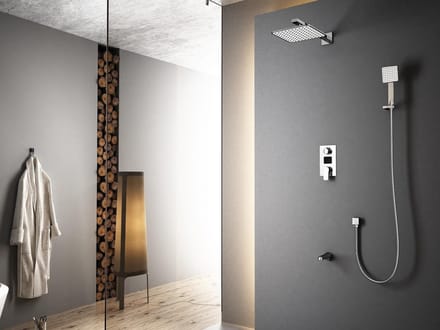 Mawialux regendoucheset - Inbouw - Digitaal display - Mengkraan - Vierkant - Chroom - Birman