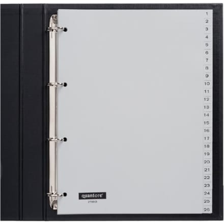 Quantore - Tabbladen - 4-gaats - 1-52 genummerd grijs - A4