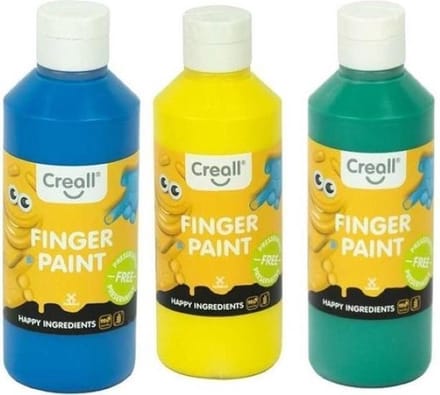 Creall Vingerverfset 750ml, blauw-geel-groen - nature