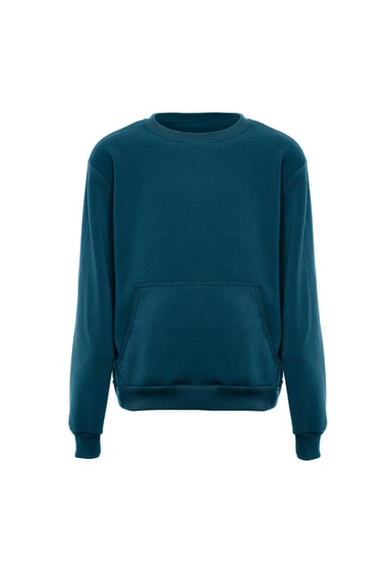 Mo Sweatshirt Heren Donker turkoois