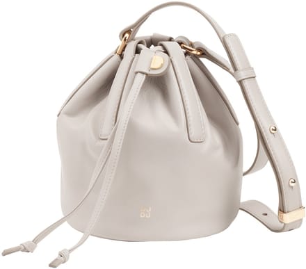 DuDu - Luxe Lederen Buideltas - Bucket Bag - Schoudertas - Met Afneembare Pouch