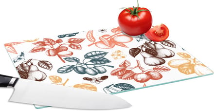 Glazen Snijplank - 28x20 - Fruit - Vintage - Boom - Design - Snijplanken Glas