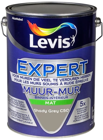 Levis - Expert Muur Binnen Mix - Shady Grey C50 - Mengverf - 5 L