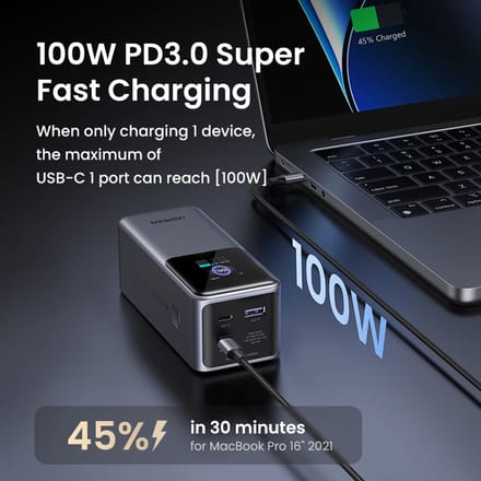 Ugreen Powerbank 20000Mah 2X Usb-C Usb Voor Apple Iphones 12 13 14