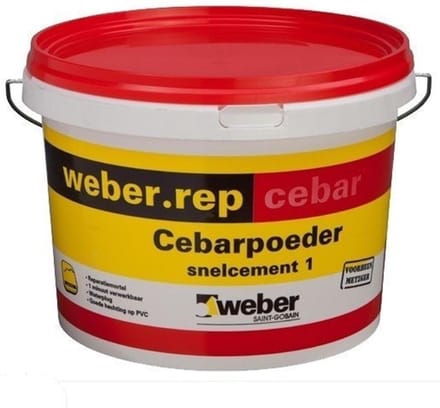 Cebar Poeder Snelcement Grijs Emmer 6Kg