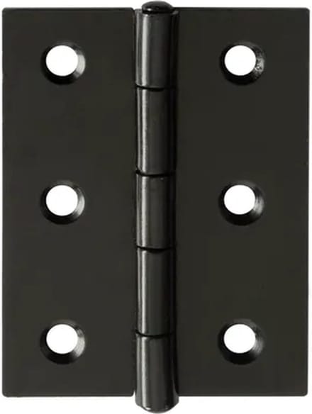 Deurscharnier - Zwart Staal - 60x46 Mm - 2 Stuks