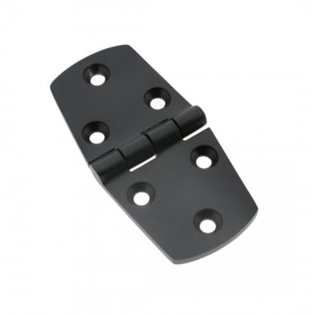 Luikscharnier - 76x37mm - Knoop Boven - Rvs 316 - PVD Mat zwart