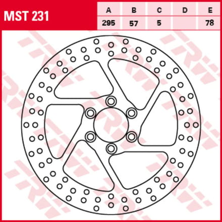 Remschijf TRW MST231, 1 Stuk