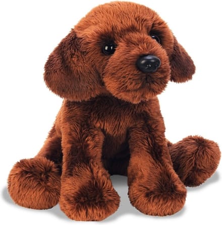 Suki Gifts Knuffel Labrador - hondenras knuffeldier - bruin - 12 cm - pluche