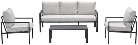 Springs aluminium loungeset - carbon black - desert sand