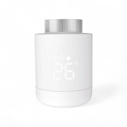Slimme radiatorknop | WiFi zonder gateway | Tuya & Alexa/Google | Programmeerbaar | Batterij | Wit