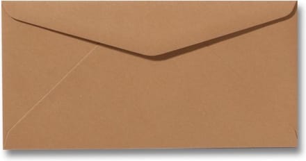 Envelop 11 X 22 Bruin, 100 stuks