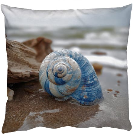 Sierkussens - Kussentjes Woonkamer - 50x50 cm - Schelp - Strand - Blauw - Zee