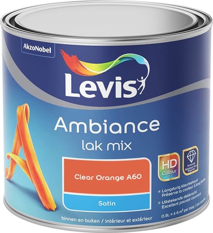 Levis - Ambiance Lak Satin Mix - Clear Orange A60 - Mengverf - 0,5 L