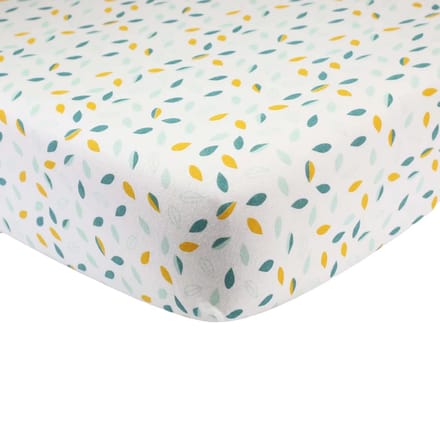 Fitted sheet bladeren Trois Kilos Sept 60x120 cm