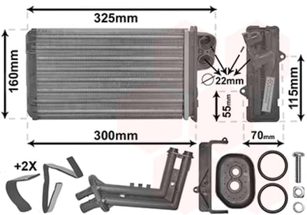 Van Wezel - KACHEL RADIATEUR VOOR RENAULT MEGANE 1999-2002 7701204992