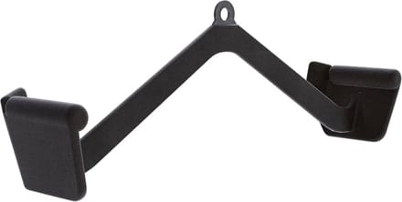 Roei Handvat - Fitness Greep - Rug Training - Antislip Rubber Coating - Breed - Zwart