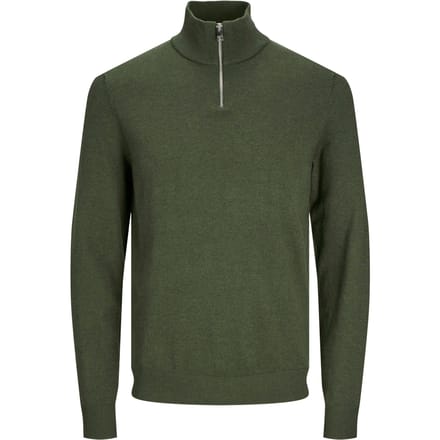 Jack & Jones - Heren Trui Emil Knit Half Zip - Groen - Maat S