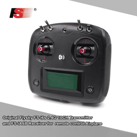 Flysky FS-i6s 2.4G 10CH AFHDS 2A Touchscreen Zender met FS-iA6B 6CH Ontvanger voor Afstandsbediening zwart