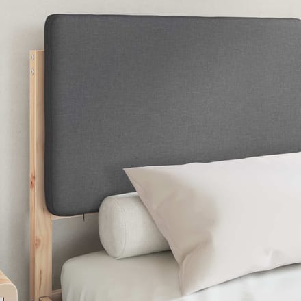 vidaXL - Bedframe - met - Gevoerde - Hoofdbord - Donkergrijs - 150 - x - 200 - cm
