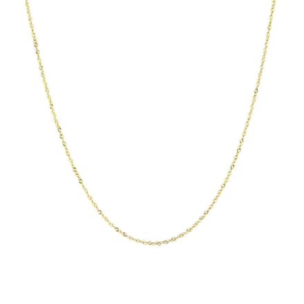 Bijoutheek Collier Basis Lang Fijn Gedraaid 70cm Goud