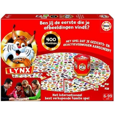 Educa - Bordspel - Lynx - Zoek de afbeeldingen - reactievermogen - gezichtsvermogen - memorygame