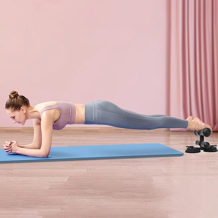 Sit Up Assistent - Buikspier Trainer - Thuis Fitness - Verstelbare Hoogte - Compact Ontwerp - Grijs