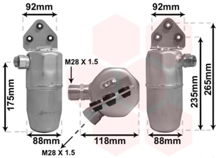 Van Wezel - AIRCO DROGER VOOR AUDI A4 B5 1994-1998 8D0820193
