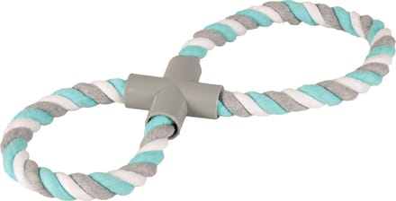 Hs Katoen Jim Trektuig 8-ring Munt/wit/grijs 37cm