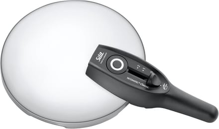 Snelkookpan met Metalen Deksel - 18 cm, Zilver