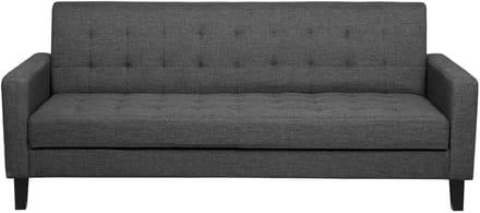 VEHKOO - Slaapbank 3-zits - Donkergrijs - Polyester