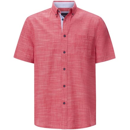 Babista herren Overhemd Met Korte Mouwen - 51/52 - rood - Plus Size