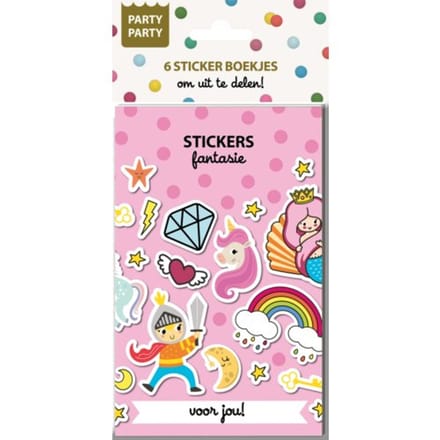 Party Party 6 Sticker Boekjes - Fantasie - Interstat