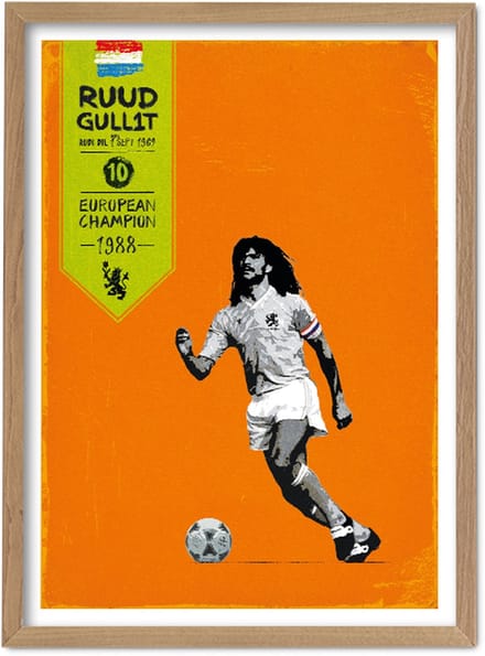 FC Kluif 'Ruud Gullit' poster - Nederlands Elftal Poster - 70 x 50 cm