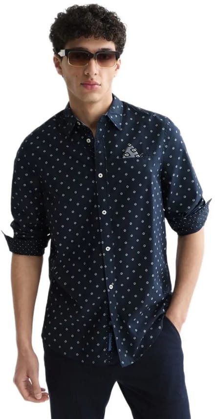 Scotch & Soda 184700 Overhemd Met Lange Mouwen Blauw XL Man