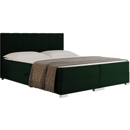 Boxspring Jaya 160x200 cm fluweel incl topper en opbergruimte | NADUVI Collection