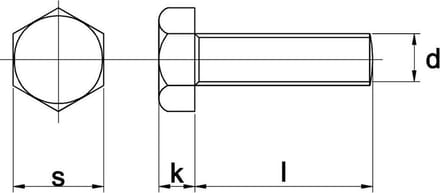 Tapbout Din933 8.8 M12X55Mm Verzinkt - 100 stuks