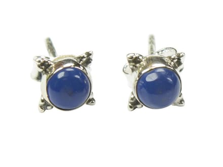 Zilveren knop oorbellen Chalcedoon 925 zilver