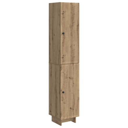 vidaXL - Kast - Set - 2 - st - Artisanaal - eiken - Bewerkt - hout