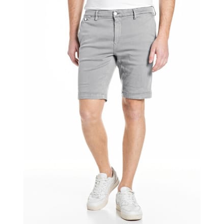 Replay Replay Hyperflex Jeans Short Benni Regular Fit Light Grey  30