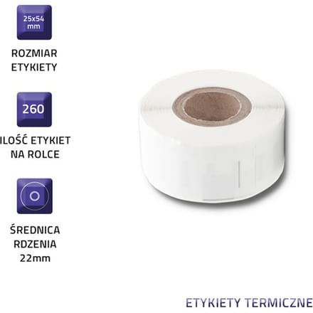 Qoltec-labels voor DYMO LW-1152 |   S0722520 |   25x54mm |   260 stuks