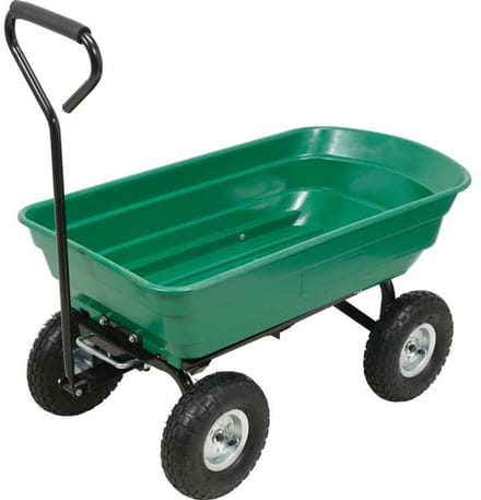 FLO 90205 - Tuin Transportwagen - 200kg - 75L Capaciteit - Pompbare Wielen