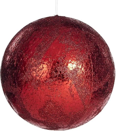 Goodwill Kerstbal Glas Rood D 13 cm H 13 cm Voordeelaanbod van 4 stuks