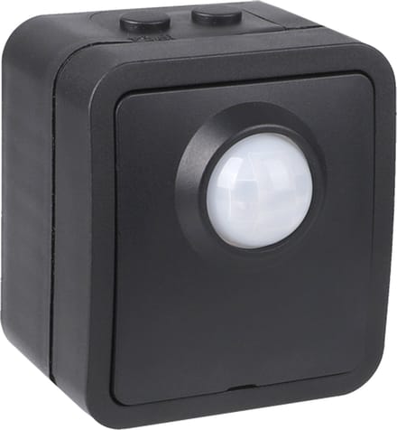 Q-Link bewegingsmelder - opbouw - met sensor en schakelaar - IP54 - zwart