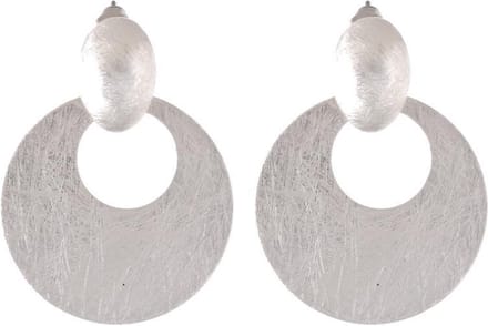 Behave - Oorbel steker statement stijl rond design zilverkleur