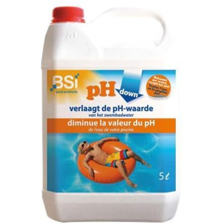 BSI - pH Down Liquid - Verlaagt de pH-waarde in uw zwembad of spa - 5 L